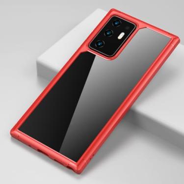 Imagem de Para Samsung Note 20 Case Silicone Acrílico Híbrido Transparente à prova de choque para Samsung Galaxy Note 20 Ultra Case, vermelho, para Note 20 Ultra