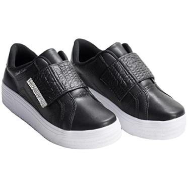 Imagem de TENIS PINK CATS INFANTIL CALCE FACIL DETALHE EM PEDRARIA COR:PRETO;Tamanho:34