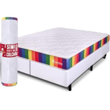 Imagem de Cama Box com Colchão Queen D33 a Vácuo Rainbow 158x198cm BF Colchões