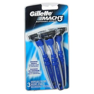 Imagem de Lâminas de barbear descartáveis Gillette Mach3 Smooth Shave 3 cada da Gillette (pacote com 4)