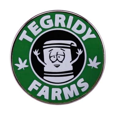 Imagem de Pinstant Towelie Erva Daninha Maconha Cânhamo Cannabis Broche Esmaltado Verde Retrô, 1 Inch