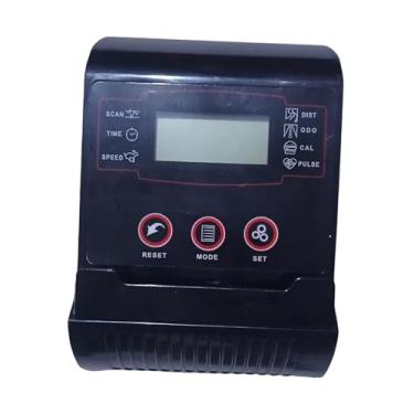 Imagem de velocímetro digital medidor de freqüência cardíaca durável display lcd pedômetro para caminhar para escadas escalada acessórios da máquina