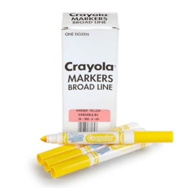 Imagem de Crayola Yellow Washable Markers, Broad Line Markers, 12 Count