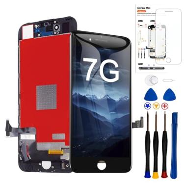 Imagem de Tela de substituição para iPhone 7, tela sensível ao toque de 4,7 polegadas, tela sensível ao toque, digitalizador LCD com kit de ferramentas de reparo, protetor de tela de vidro temperado para A1660,