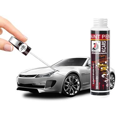 Imagem de Kcars Tinta de retoque para carros, caneta removedor de arranhões de carro, caneta de reparo de arranhões de carro dupla e fácil para vários carros (prata brilhante)