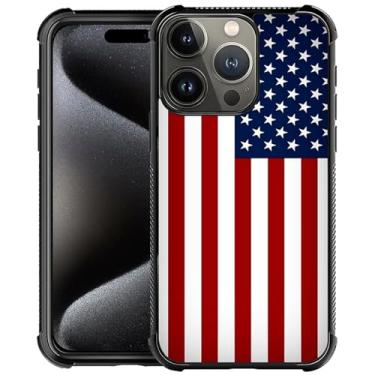 Imagem de CARLOCA Capa compatível com iPhone 16 Pro Max, padrão vermelho e azul bandeiras americanas para meninas ultra proteção à prova de choque silicone macio TPU antiderrapante traseira