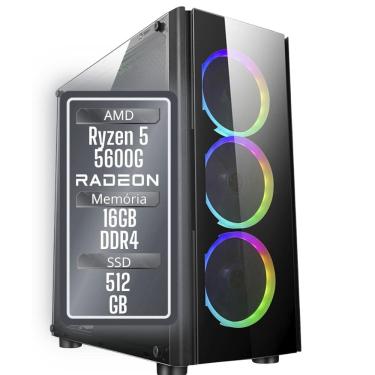 Imagem de PC Gamer 3Green Winner, AMD Ryzen 5 5600G, 16GB DDR4, SSD 512GB, Gráficos Radeon VEGA, Fonte 500W - GSW-24007
