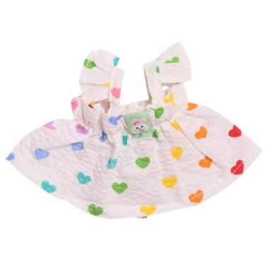 Imagem de Esquirla Roupas de boneca de pelúcia Vestido de boneca de coração de amor Decoração criativa e elegante Decoração Macia de faz de conta Roupas de pato de, Coelhinho