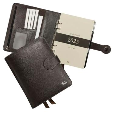 Imagem de Agenda Planner Couro 2025 126-R Personalizada Raffai Couros