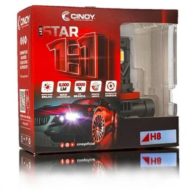 Imagem de Kit Lâmpada super Led Star Farol 6000 lumens 12v 24v H1 H3 H7 H8 H11 H