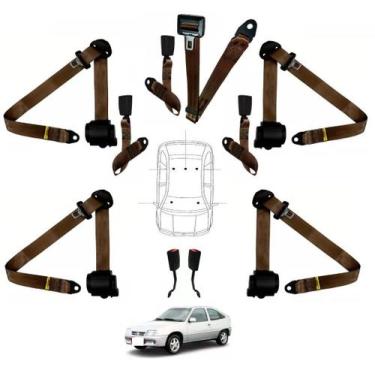 Imagem de Kit cinto de segurança COMPLETO para CHEVROLET KADETT + fechos - HCML,
