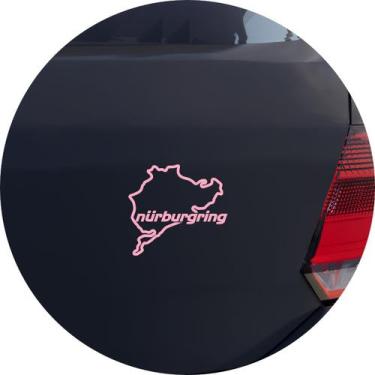 Imagem de Adesivo de Carro Nurburgring Pista Corrida - Cor Rosa Claro - Melhor A