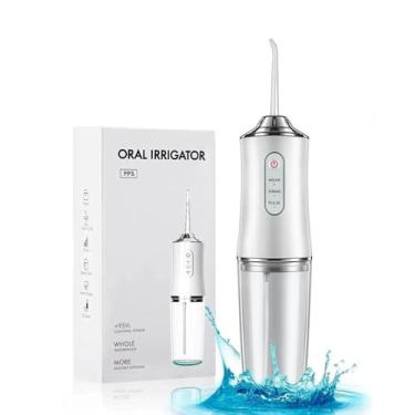 Imagem de Irrigador Oral Elétrico Portátil Recarregável - Limpeza Profunda com 3 Modos de Jato Supersônico para Dentes e Gengivas Saudáveis, Tanque de 220ml, Fio dental Limpador de dentes, Limpeza Bucal, Clareador Dental