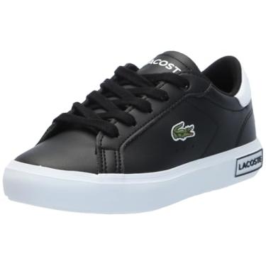 Imagem de Lacoste Tênis infantil unissex Powercourt, Azul claro, 13 Little Kid