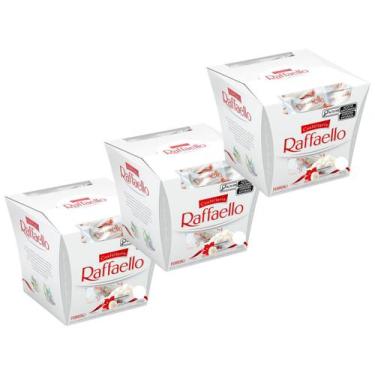 Imagem de Kit Bombom Confetteria Wafer Raffaello Amêndoa - Coco Cremoso 150g 3 P