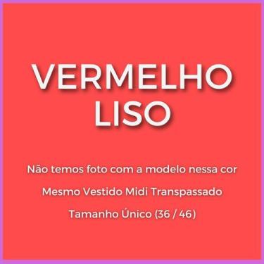 Imagem de Vestido Envelope Transpassado - ZIEM, U (36/46), Vermelho liso