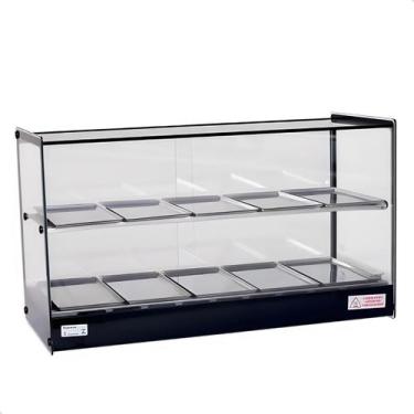 Imagem de Estufa EVR Dupla Vitrine Para Salgados 10 Bandejas Titã, 110V, Preto