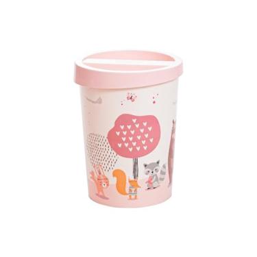 Imagem de Lixeira Infantil com tampa 5,3L Rosa Plasútil