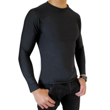 Imagem de Camiseta Térmica Segunda Pele Preta Motoqueiro Motociclista Ciclista N