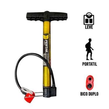 Imagem de Bomba De Ar Encher Pneu Bicicleta Moto Carro Bola Portátil 30cm Fertak