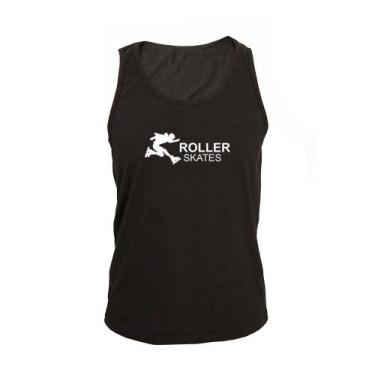 Imagem de Regata Masculina Algodão Patins Estampada Verão Moderna - Ragor, GG, P
