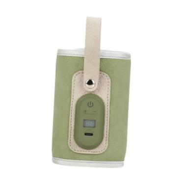 Imagem de Milageto Aquecedor de mamadeira portátil, bolsa térmica para mamadeira, alimentado por USB, termostato para manter o calor das mamadeiras para pais da família, Verde