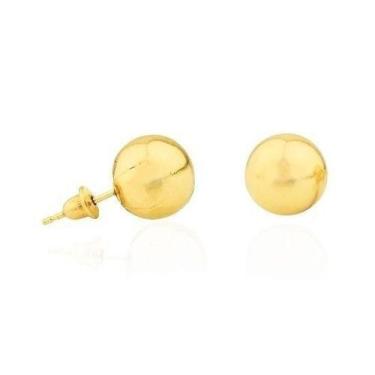 Imagem de Brinco De Ouro 18k 750 Bola 10mm - DR Joias