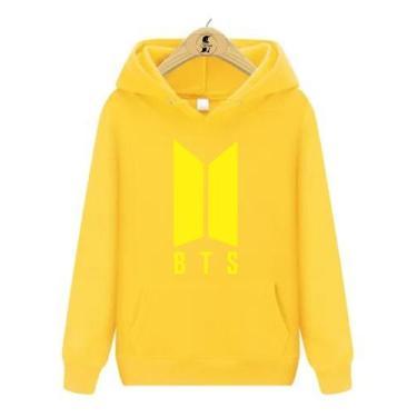 Imagem de Blusa de Moletom Canguru estampa BTS - Wess Store, Amarelo, G