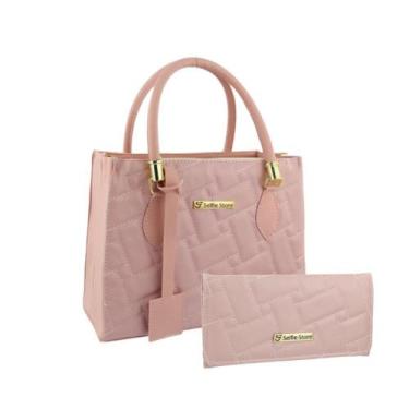 Imagem de Bolsa Feminina Transversal Tote De Lado Moda + Carteira Kit - Selfie S