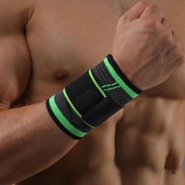 Imagem de Munhequeira Tendinite Dores Pulso Ajustável tiras autocolantes Qualida