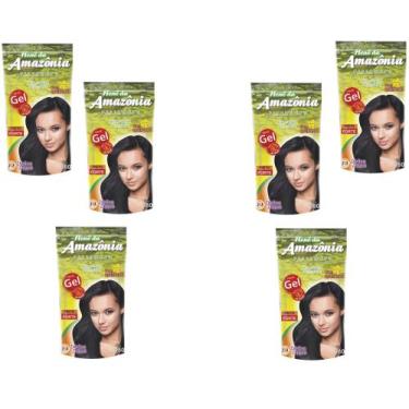 Imagem de Hene Em Gel Amazonia 12x180gr Divina Dama Preto Forte (Preto Azulado) 