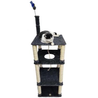 Imagem de Arranhador para gatos 4 andar - Cat House Brasil, Grafite com mesclado