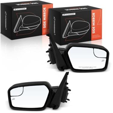 Imagem de A-Premium Par (2) espelhos retrovisores elétricos do lado do motorista e do passageiro - compatível com Ford Fusion 2011-2012 - aquecido, não dobrável, preto liso retrovisor externo com vidro de ponto