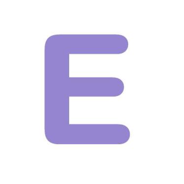 Imagem de Letras em EVA Alfabeto Lilás - 14cm - Extra Festas, E