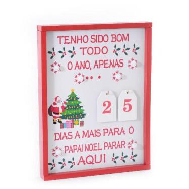 Imagem de Quadro natalino calendario decorativo 27x36cm - Wincy