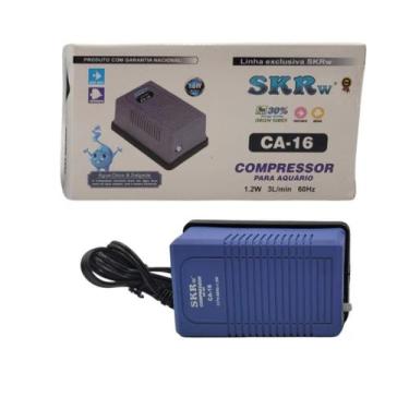 Imagem de Compressor 110v Aquario 3L/min SKRw Betta Artemia