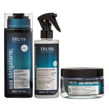 Imagem de Kit TRUSS Uso Obrigatório Shampoo 300ml + Máscara 180g + Spray Reconst