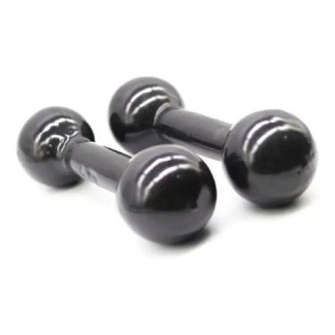 Imagem de Halter Emborrachado Par De 8 Kg Para Supino E Fortalecimento