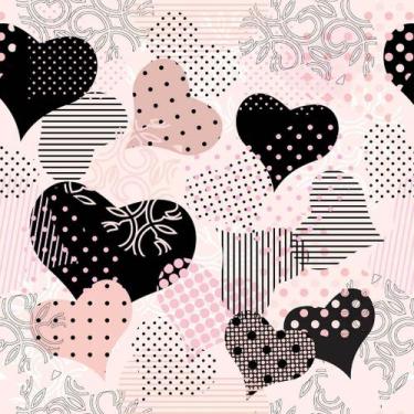 Imagem de Papel De Parede Teens Corações Diversos - 3,00x0,50m - DEKAL DECOR