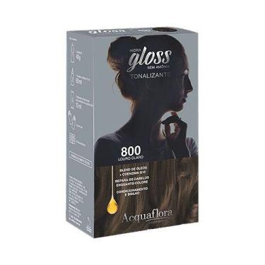 Imagem de Kit Tonalizante Acquaflora Hidra Gloss 800 Louro Claro