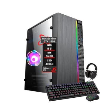 Imagem de Pc Gamer Darius i5 4º Geração GTX 1650 16GB RAM SSD 480GB - Tech Fusio