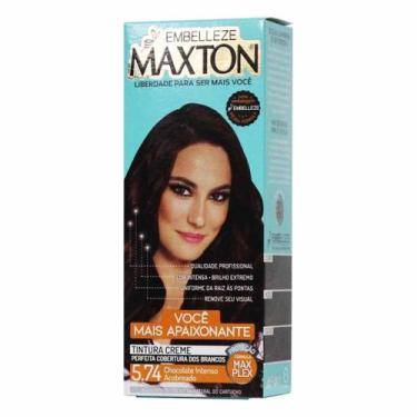 Imagem de Kit Prático Tintura Creme Maxton 5.74 Chocolate Intenso Acobreado - Em