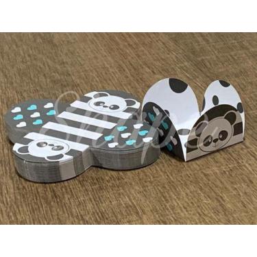 Imagem de 50 Forminhas Doces Panda Forma Caixeta Decoração Festa - Nc Toys