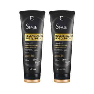 Imagem de Kit 2 Shampoo Siàge Regeneração Pós Química 250ml - Eudora