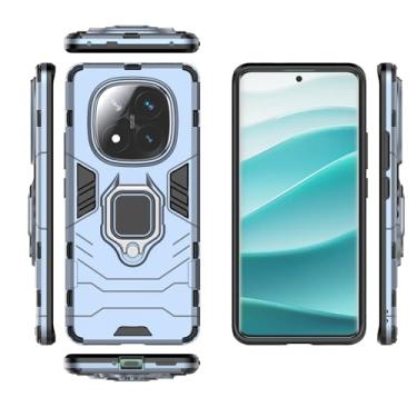 Imagem de Compatível Com Capa De Telefone Xiaomi Redmi Note 14 Pro Plus 5G, Capa Fina Com Suporte Para PC E Capa De TPU Com Suporte(Blue)
