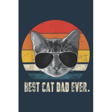 Imagem de Best Cat Dad Ever Vintage Retro Cat Daddy Cat Father: Study Notebook, 6 x 9 inches, 120 pages