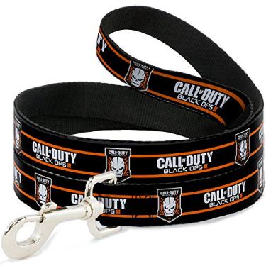 Imagem de Coleira para cachorro Call of Duty Black Ops III Caveira Icon 2 Listrado Preto 15 cm de comprimento 0,5 cm de largura