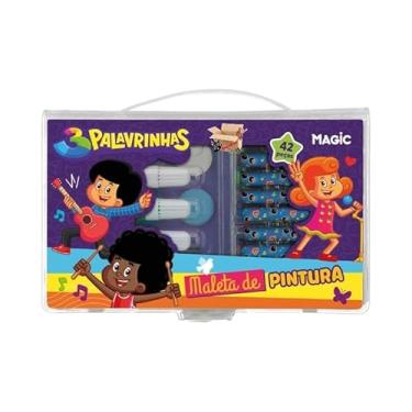 Imagem de KIT Escolar Infantil Maleta Estojo De Pintura - Canetinhas - Aquarela 42 Pçs (42Pç 3 Palav)