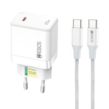 Imagem de Hrebos Carregador USB-C 25W Universal Ultra Rápido + Cabo Tipo C, Hrebos Premium CRG-500C