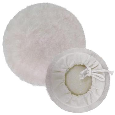 Imagem de Kit 2 Boina de Lã Carneiro para Polimento Automotivo 5 Polegadas para Politriz e Esmerilhadeira